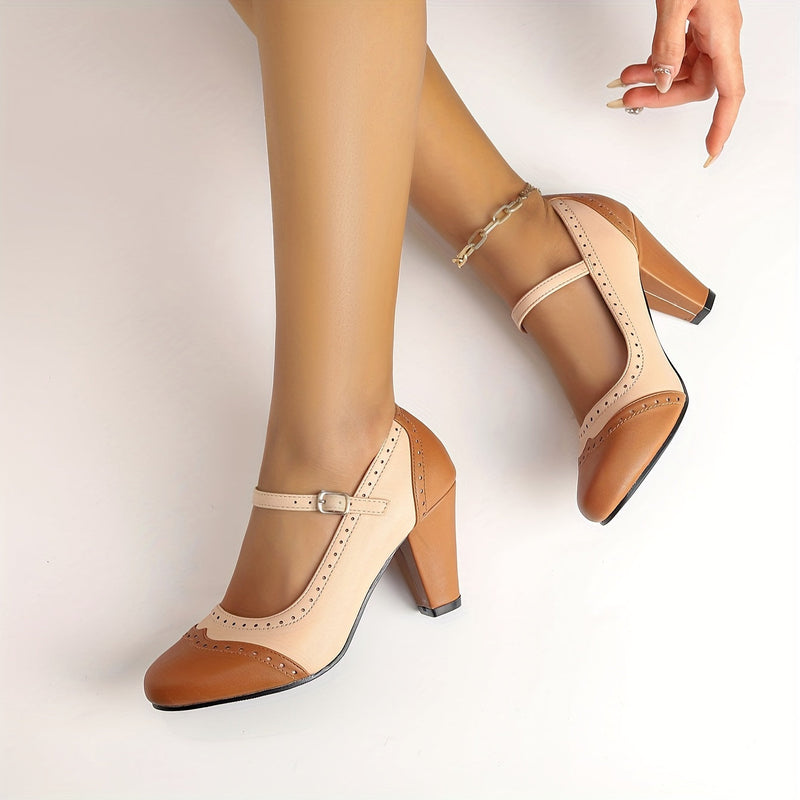 Amy™ | Scarpe con Tacco bicolores élégants à talon confortable