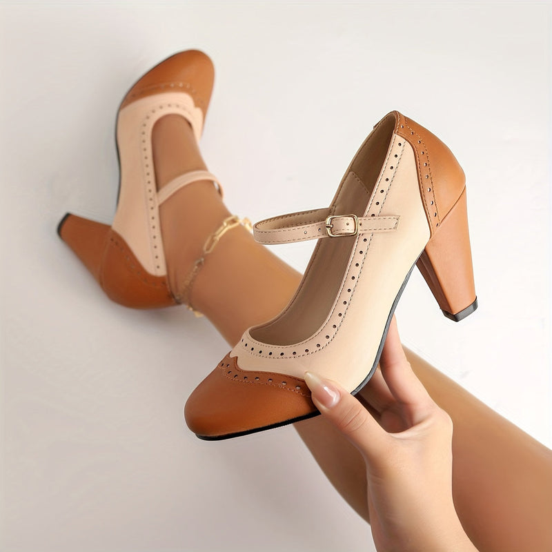 Amy™ | Scarpe con Tacco bicolores élégants à talon confortable