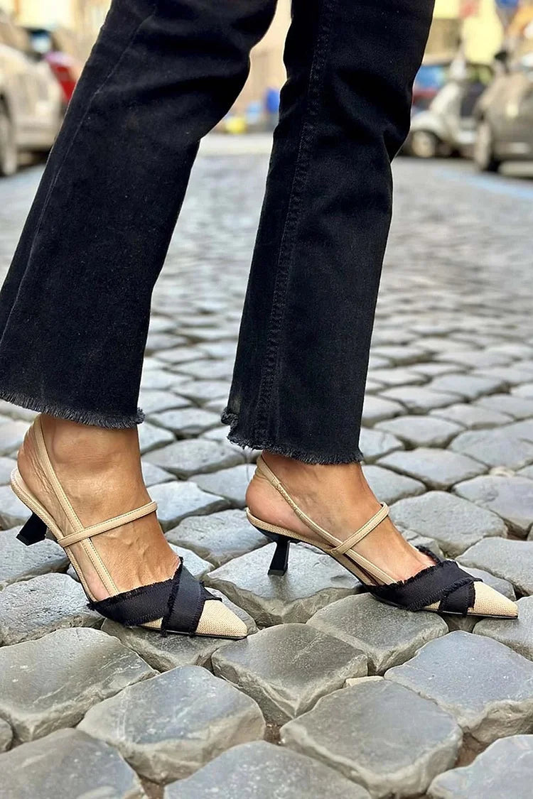 Florette | Scarpe con Tacco Slingback Élegants