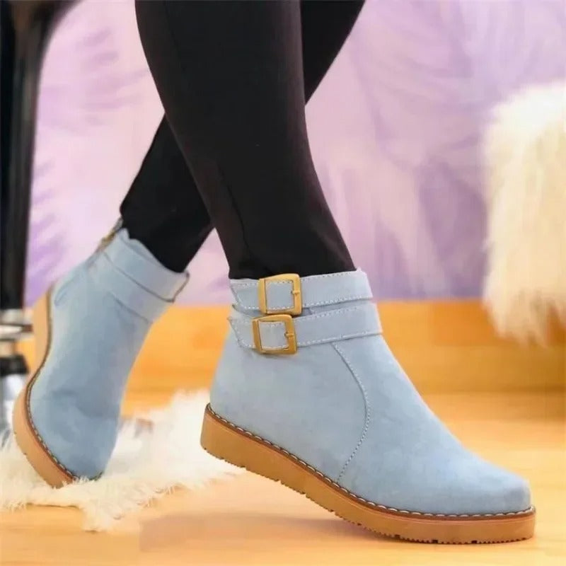 Catherine™ – Stivaletti plates à double boucle