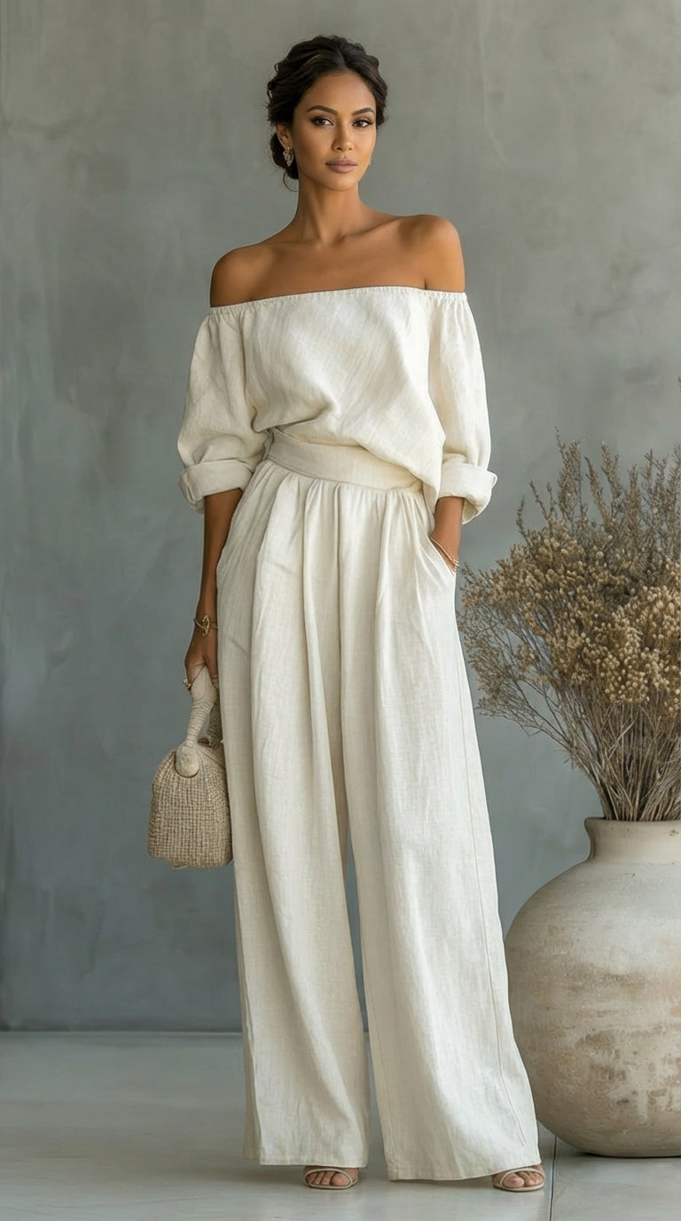 Maria | Tuta Comoda ed Elegante – Effetto Lino