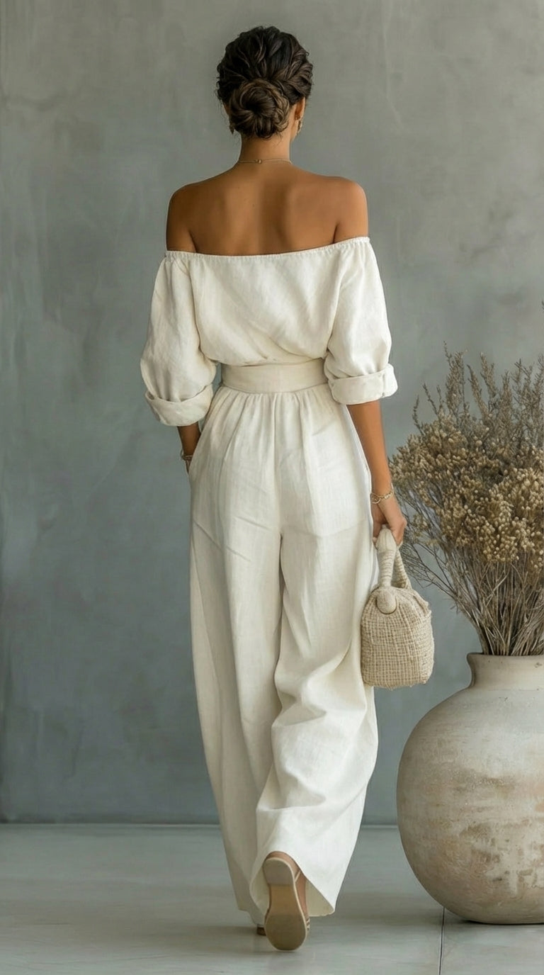 Maria | Tuta Comoda ed Elegante – Effetto Lino
