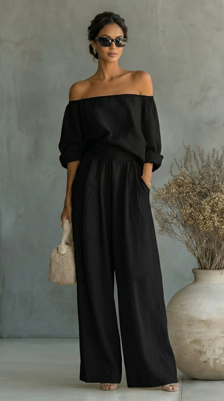 Maria | Tuta Comoda ed Elegante – Effetto Lino