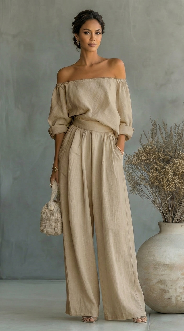 Maria | Tuta Comoda ed Elegante – Effetto Lino