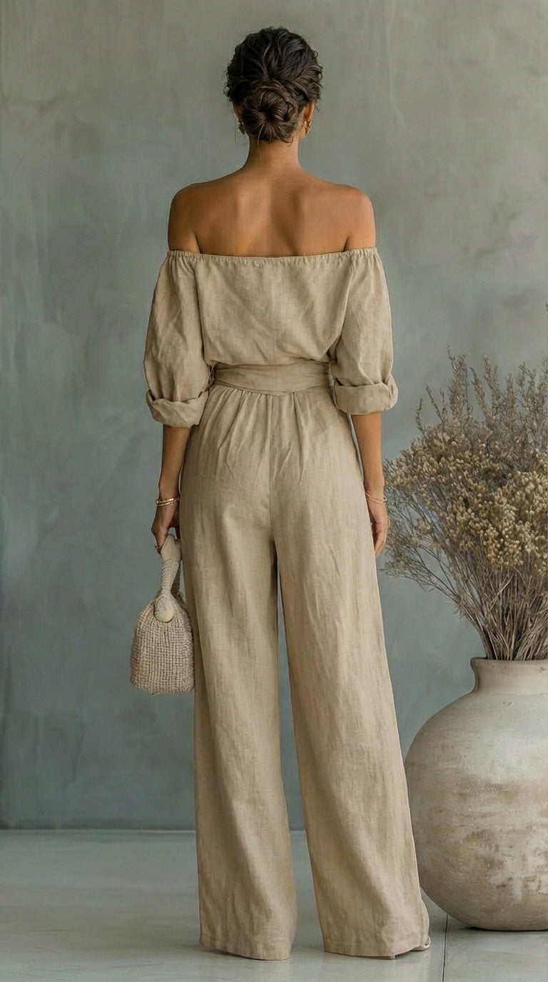 Maria | Tuta Comoda ed Elegante – Effetto Lino