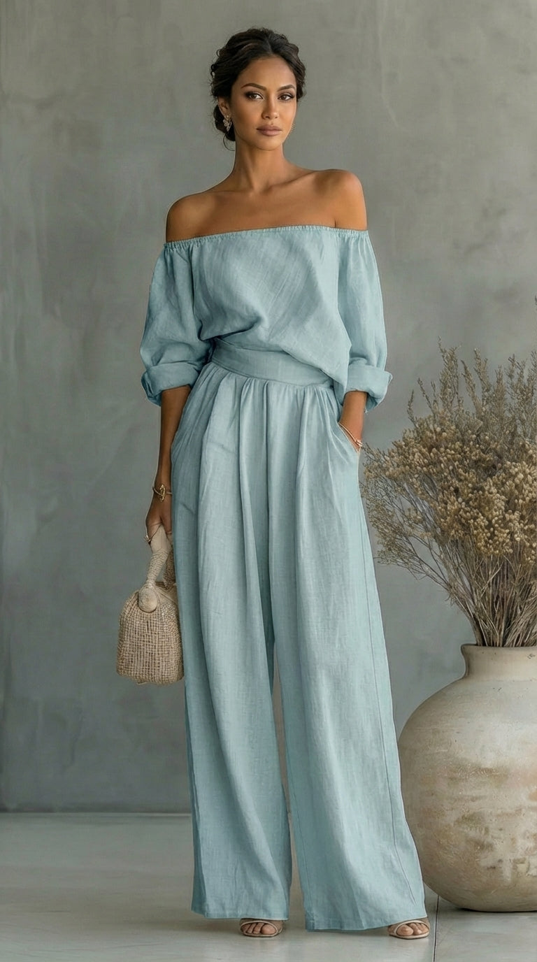 Maria | Tuta Comoda ed Elegante – Effetto Lino