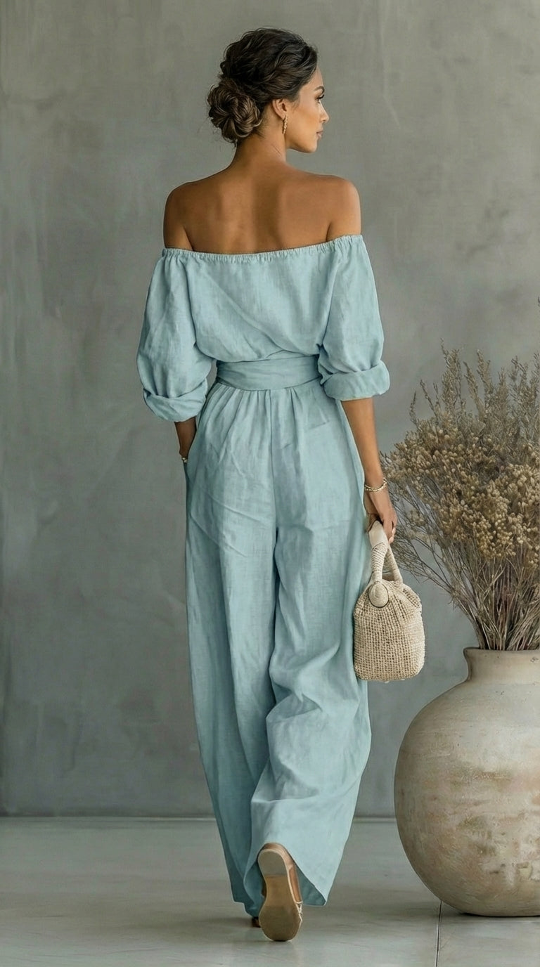 Maria | Tuta Comoda ed Elegante – Effetto Lino
