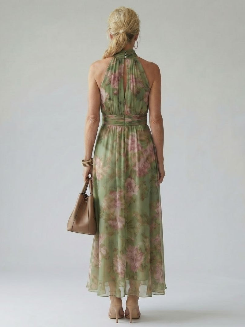 Mirelle | Abito Midi con Scollo all'Americana e Corpino Arricciato