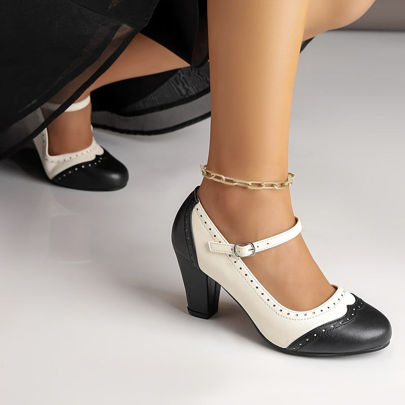 Amy™ | Scarpe con Tacco bicolores élégants à talon confortable
